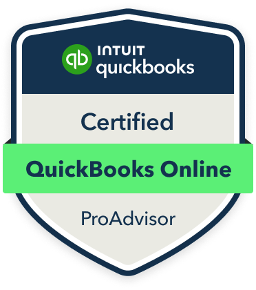 Certified QuickBooks Online ProAdvisor badge, highlighting certification and expertise in QuickBooks Online.